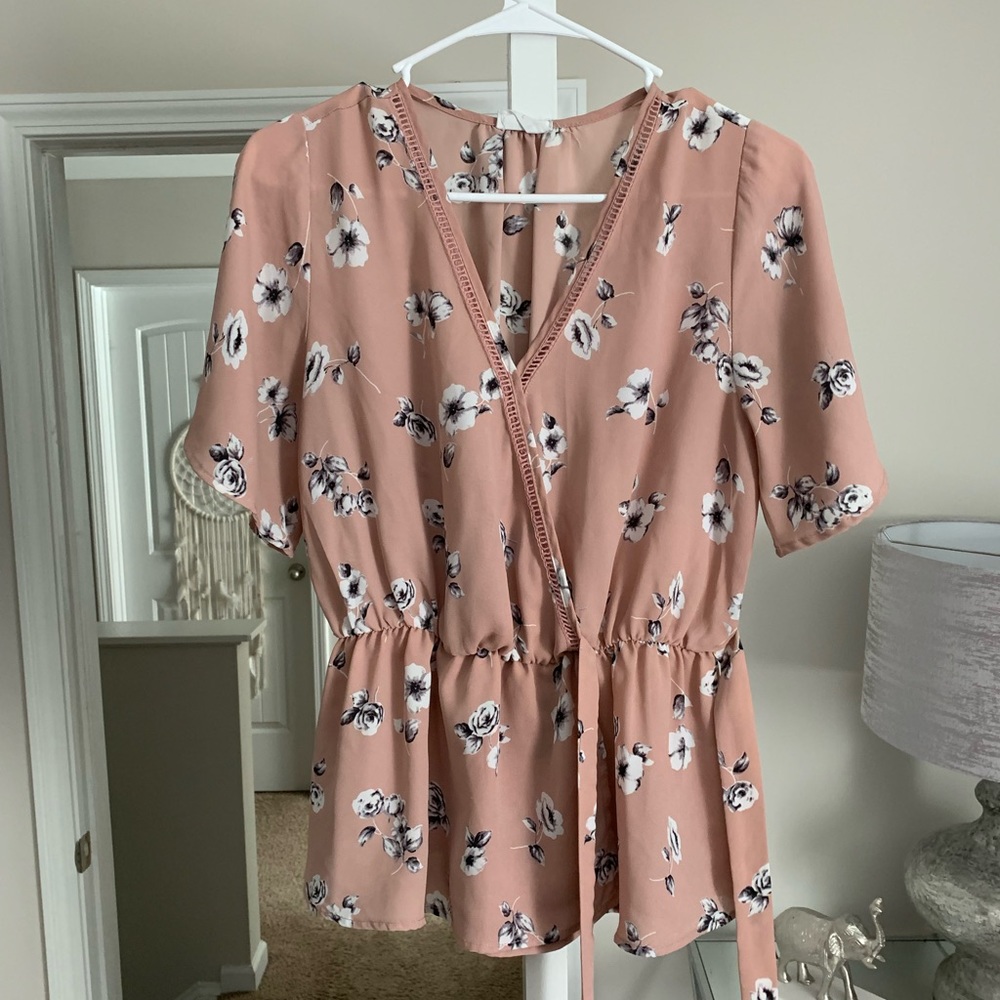 Wrap tie blouse